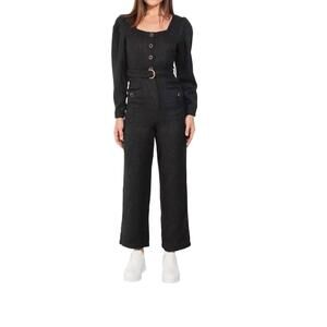 NEW SMF long belted jumpsuit in black